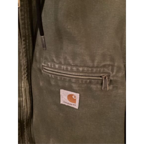 SOLD SOLD Carhartt Womens Sierra Jacket Sz M Sherpa Lining Olive Moss Vintage - Picture 2 of 11